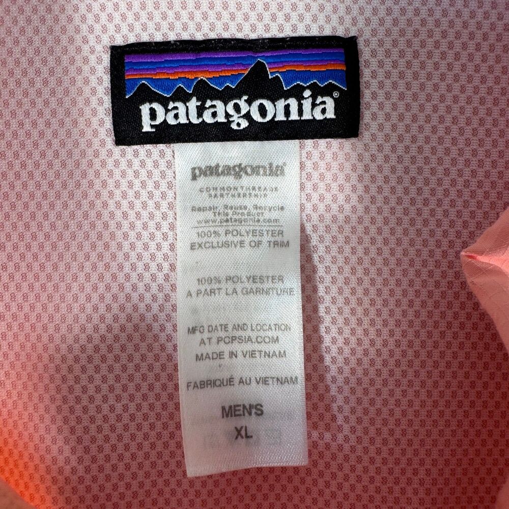 Patagonia Sol Patrol Shirt Mens XL Pink Vented Roll Tab Tiny Hole Minor Stain - Picture 3 of 15
